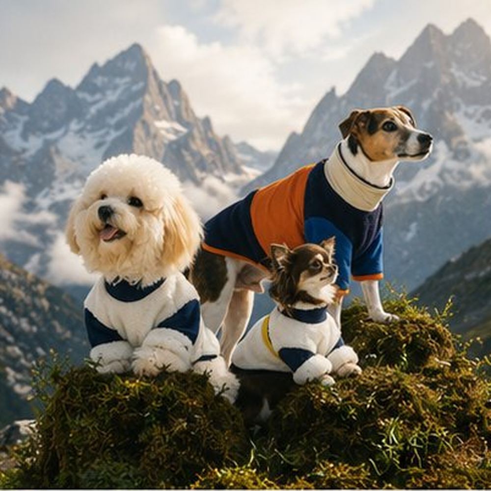 HOUT シェルパフリース クロップジャケット 犬用防寒ウェア 正面