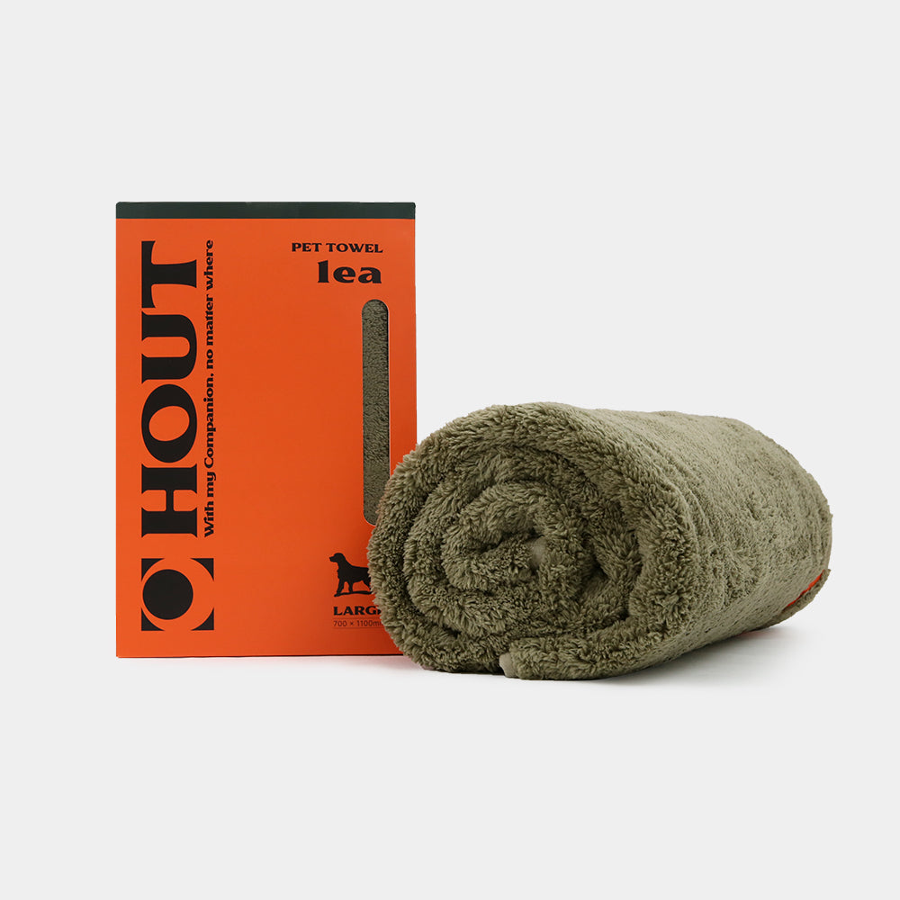 HOUT ペットタオル Lサイズ やわらか素材のアップ